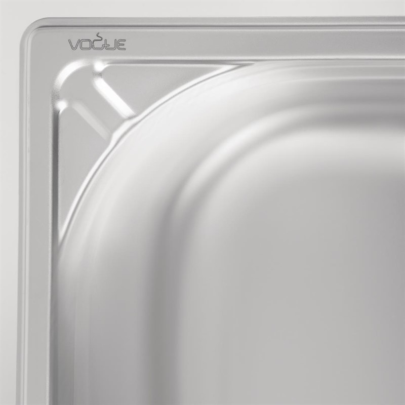  Vogue Heavy Duty Stainless Steel 1/1 Gastronorm Pan 150mm 