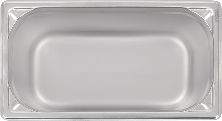  Vogue Heavy Duty Stainless Steel 1/3 Gastronorm Pan 200mm 