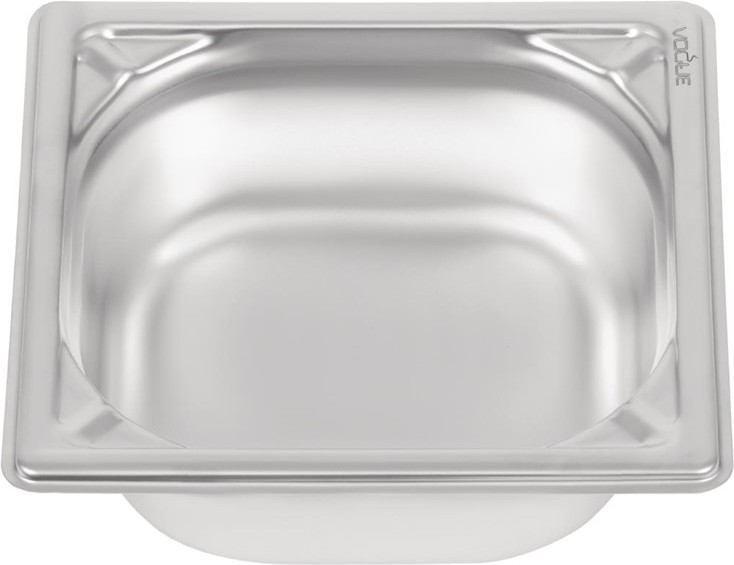  Vogue Heavy Duty Stainless Steel 1/6 Gastronorm Pan 65mm 