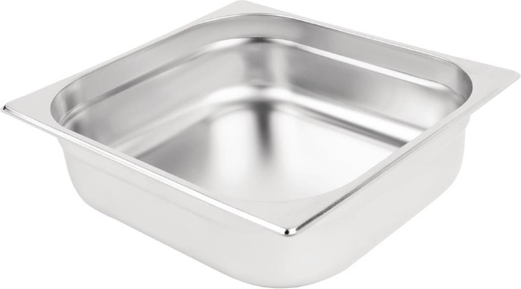  Vogue Stainless Steel 2/3 Gastronorm Pan 100mm 