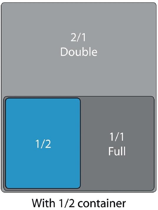  Vogue Stainless Steel 1/2 Gastronorm Pan 40mm 