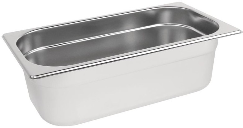  Vogue Stainless Steel 1/3 Gastronorm Pan 100mm 