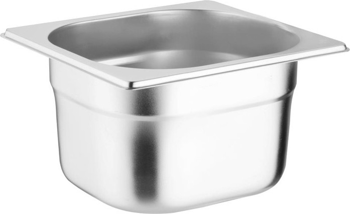  Vogue Stainless Steel Gastronorm Pan Set with Lids 1/6 (Pack of 4) 