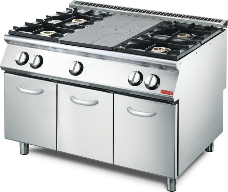  Gastro M GN084 - 700serie Solid top gas range  with 4 burners GM70/120TPPCG2 