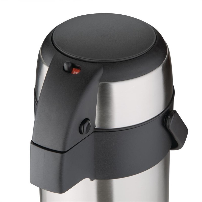  Olympia Pump Action Airpot Etched 'Hot Water' 3Ltr 