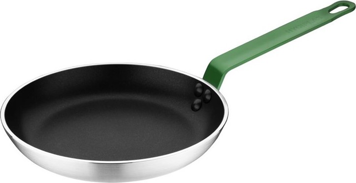  Hygiplas Non-Stick Teflon Aluminium Platinum Plus Frying Pan with Green Handle 200mm 
