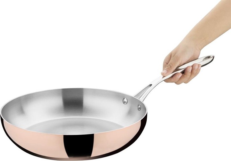  Vogue Induction Tri-Wall Copper Fry Pan - 280x60mm 