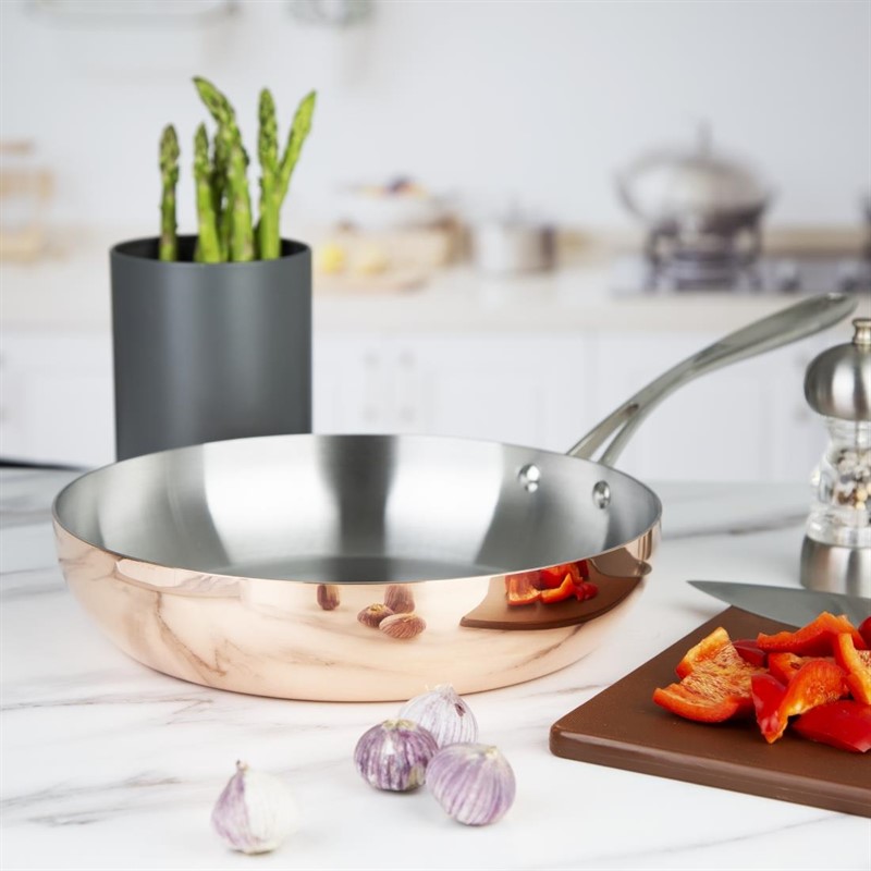  Vogue Induction Tri-Wall Copper Fry Pan - 280x60mm 