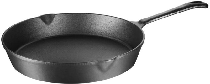  Vogue Round Cast Iron Skillet Pan 255mm 