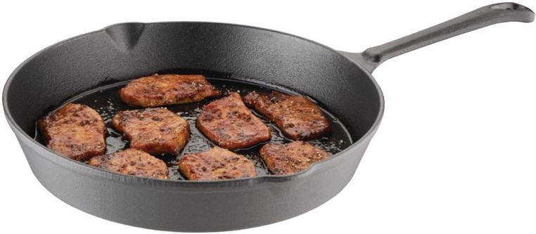  Vogue Round Cast Iron Skillet Pan 255mm 