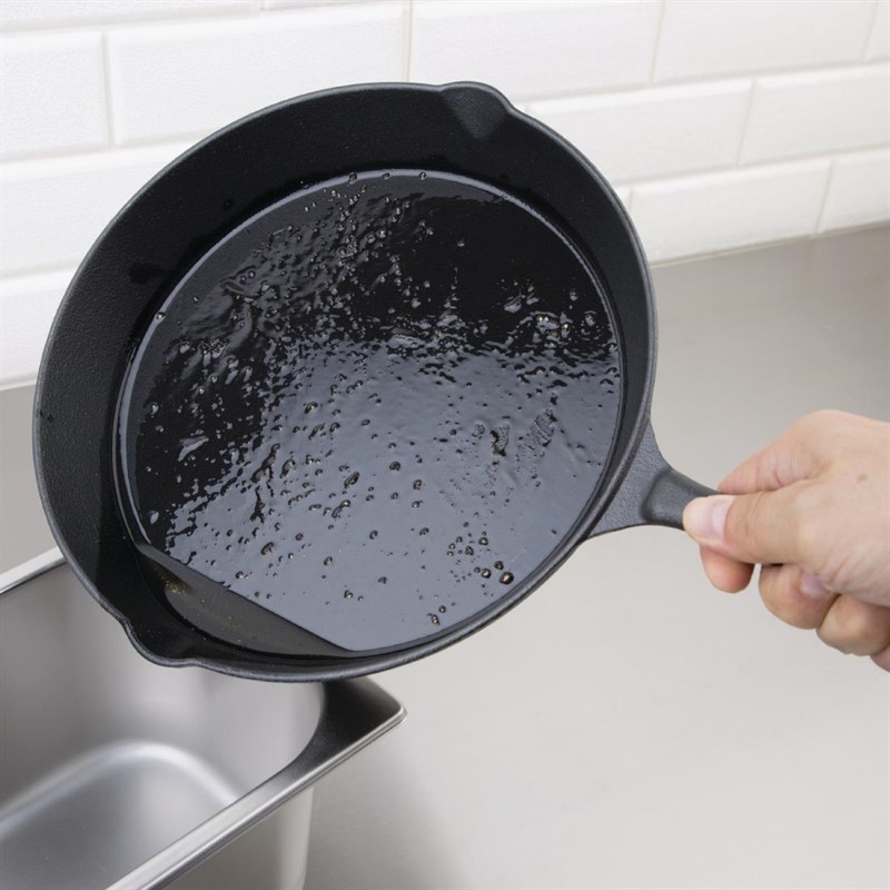  Vogue Round Cast Iron Skillet Pan 255mm 