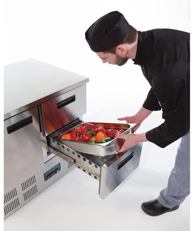  Polar G-Series 2 Drawer Counter Fridge 240Ltr 