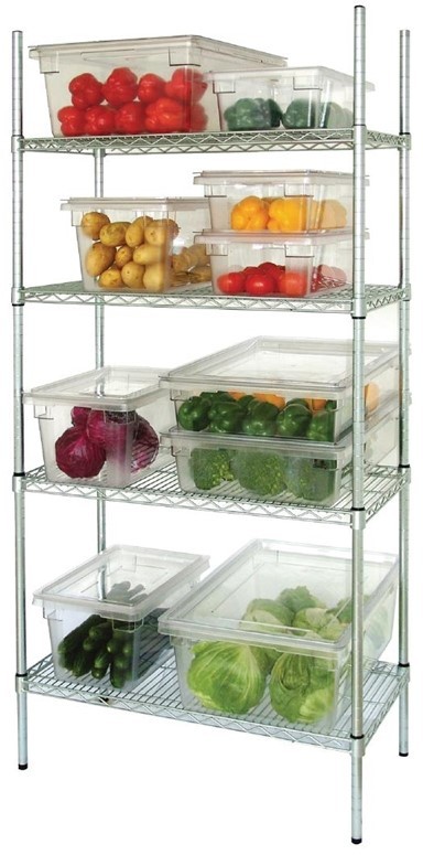  Vogue 4 Tier Wire Shelving Kit 1220x457mm 