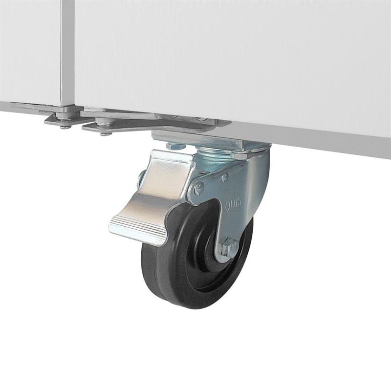  Polar U-Series GN Saladette Counter with Square Sneeze Guard 4 Door 