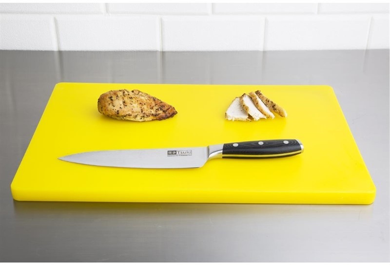  Hygiplas Extra Thick Low Density Yellow Chopping Board Standard 