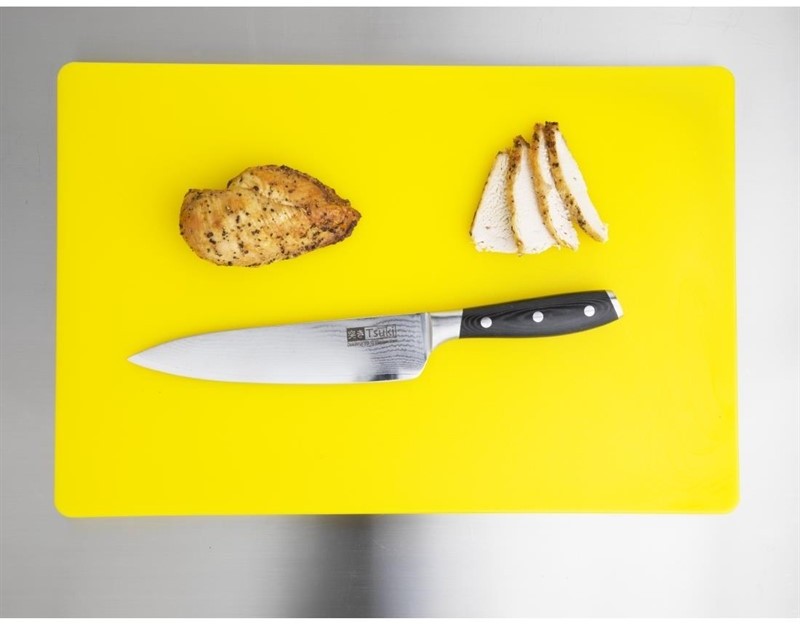  Hygiplas Extra Thick Low Density Yellow Chopping Board Standard 