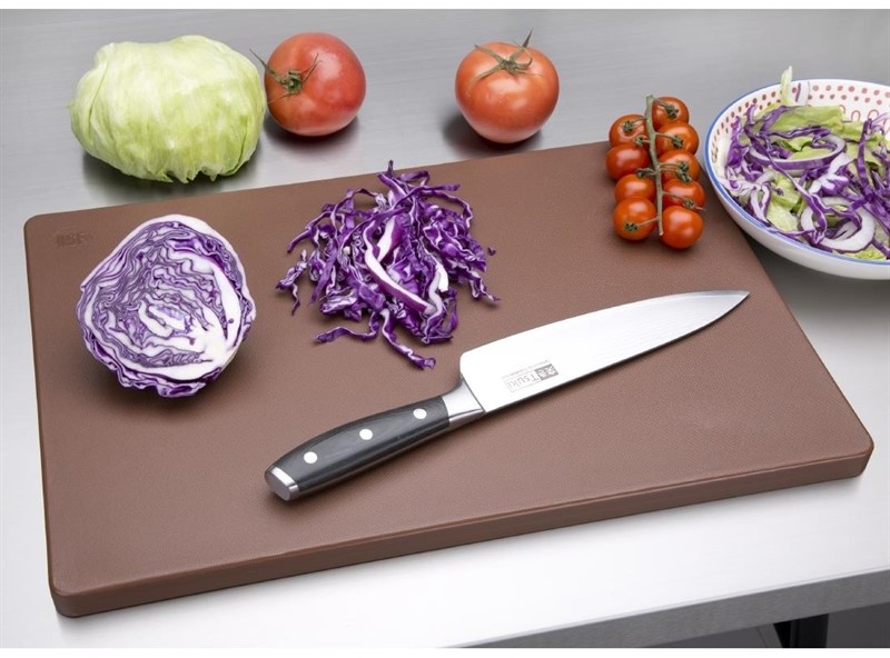  Hygiplas Extra Thick Low Density Brown Chopping Board Standard 