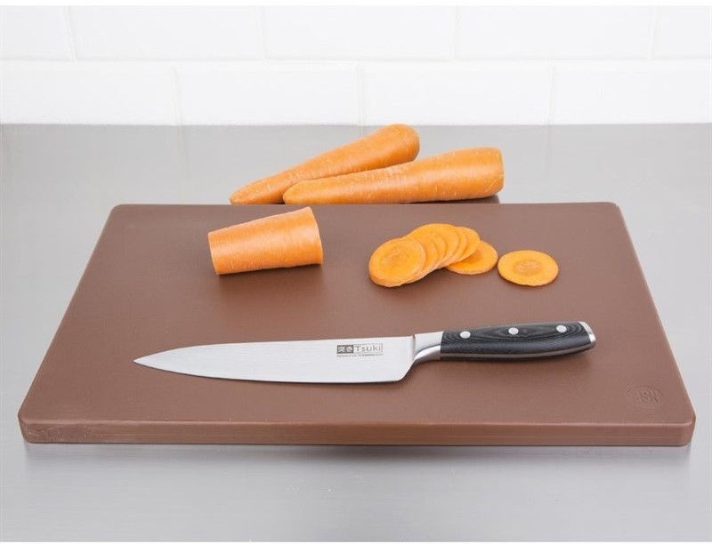  Hygiplas Extra Thick Low Density Brown Chopping Board Standard 