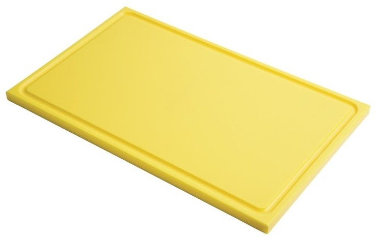  Gastro M Gastro-M GN1/1 HDPE chopping board with groove - yellow 15mm 