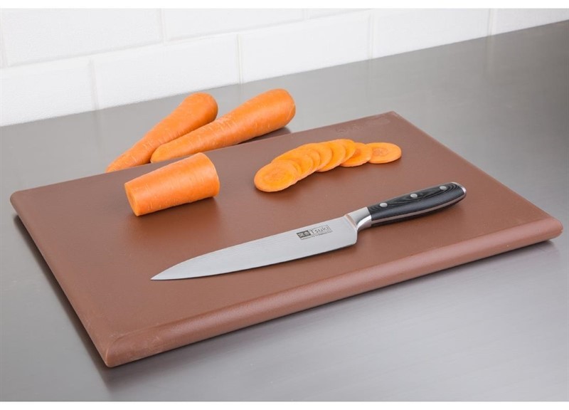  Hygiplas Extra Thick High Density Brown Chopping Board Standard 