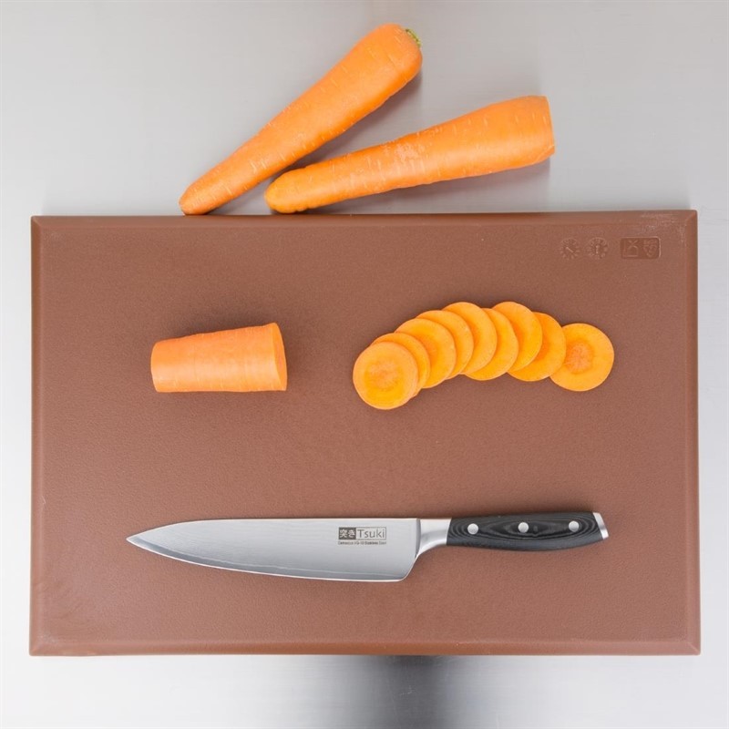  Hygiplas Extra Thick High Density Brown Chopping Board Standard 