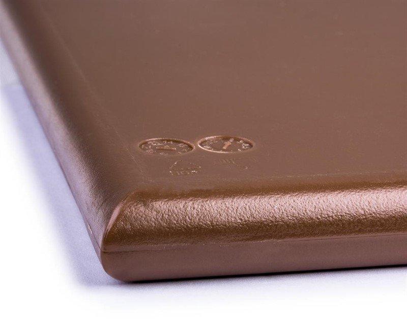  Hygiplas Extra Thick High Density Brown Chopping Board Large 