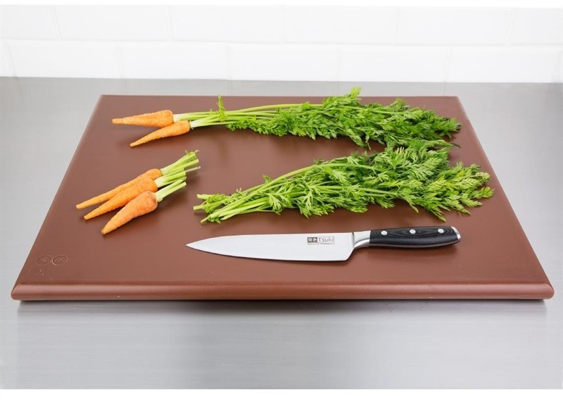  Hygiplas Extra Thick High Density Brown Chopping Board Large 