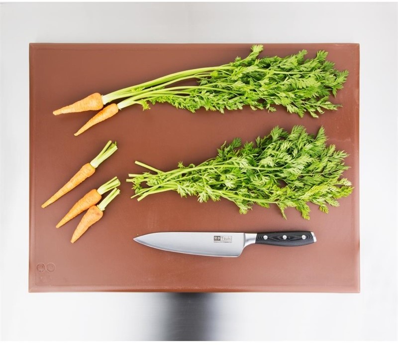  Hygiplas Extra Thick High Density Brown Chopping Board Large 