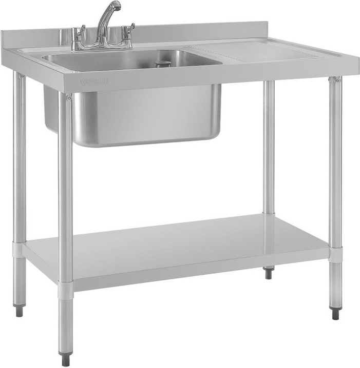  Vogue Single Sink Right Hand Drainer 1000mm 