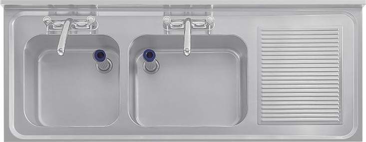  Vogue Double Sink Right Hand Drainer 1500mm 