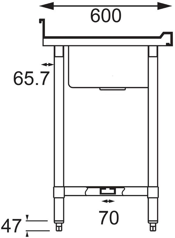  Vogue Stainless Steel Double Sink with Double Drainer 2400mm 