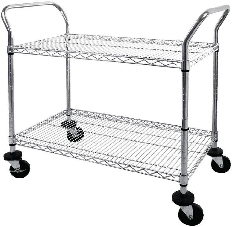  Vogue Chrome 2 Tier Wire Trolley 