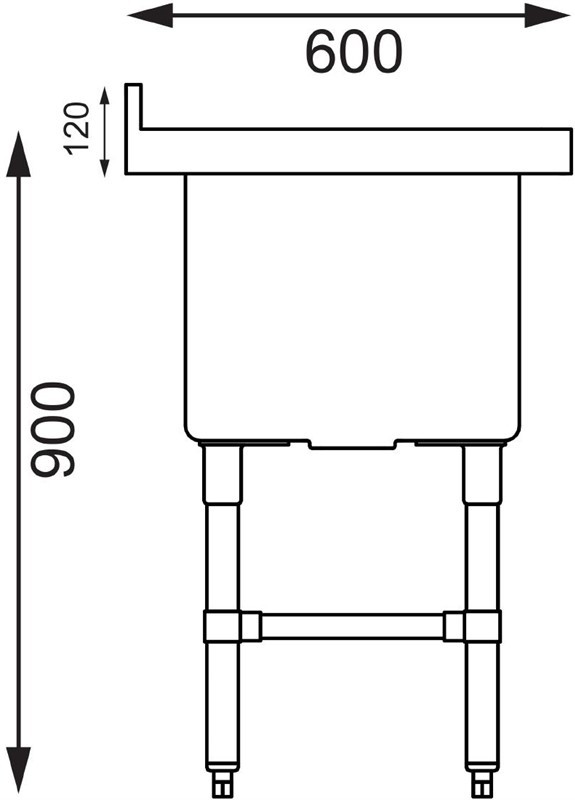 Vogue Double Deep Pot Sink 