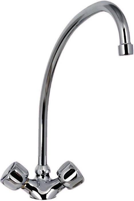  Gastronoble Single Hole Mixer with 90&deg; Turn Levers and Spout 200mm 
