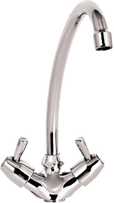  Gastronoble Single Hole Mixer with 90&deg; Turn Levers and Spout 200mm 