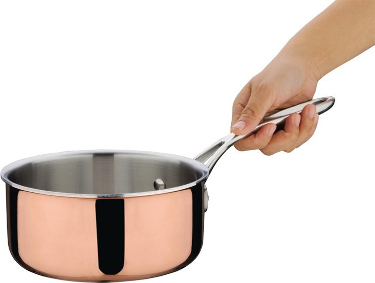  Vogue Induction Tri Wall Copper Saucepan 160mm 