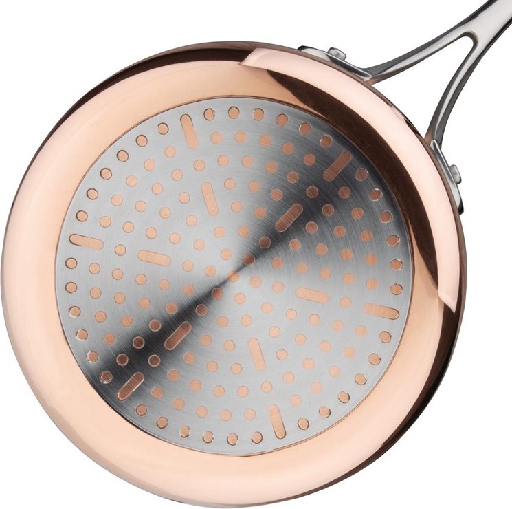  Vogue Induction Tri Wall Copper Saucepan 160mm 