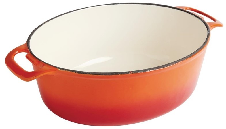  Vogue Orange Oval Casserole Dish 5Ltr 