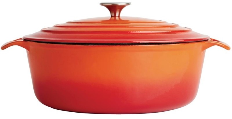  Vogue Orange Oval Casserole Dish 5Ltr 