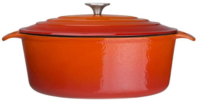  Vogue Orange Oval Casserole Dish 6Ltr 
