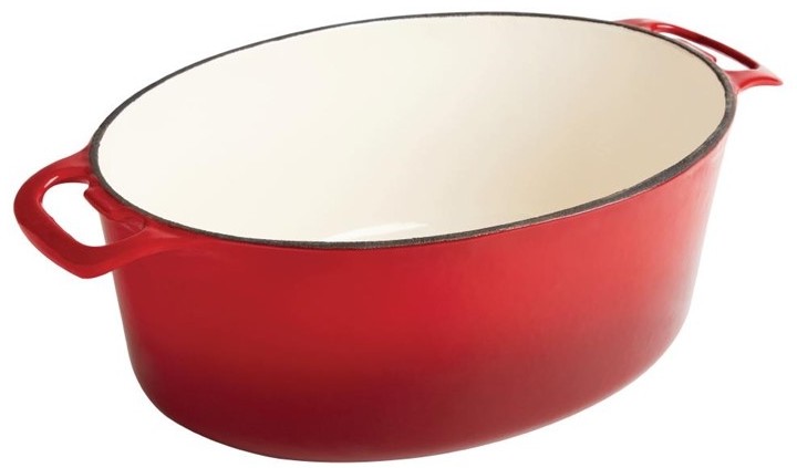  Vogue Red Oval Casserole Dish 5Ltr 