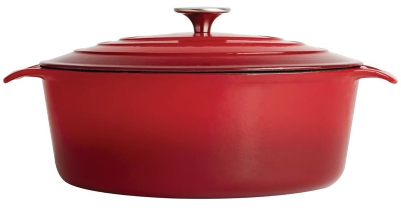  Vogue Red Oval Casserole Dish 5Ltr 