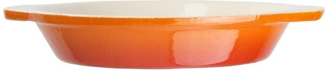  Vogue Orange Round Cast Iron Gratin Dish 400ml 