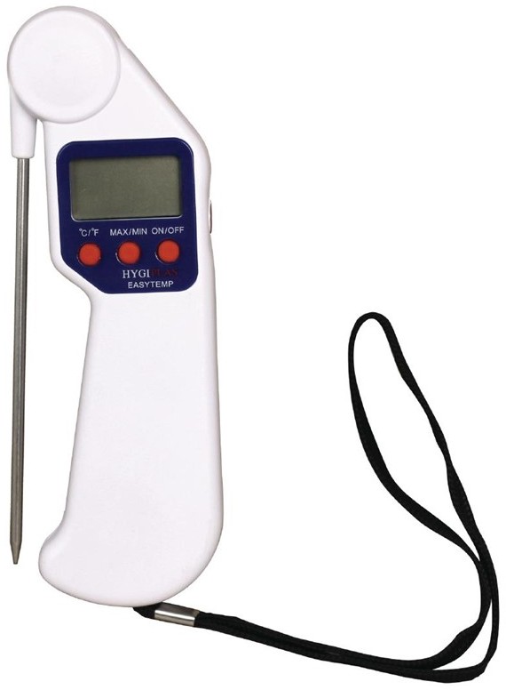  Hygiplas Easytemp Colour Coded White Thermometer 