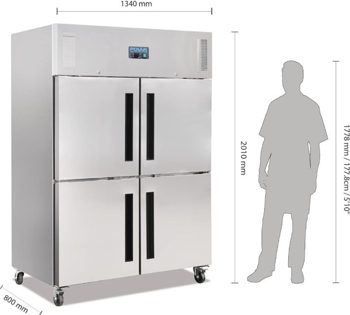  Polar G-Series Upright Double Stable Door Gastro Freezer 1200Ltr 