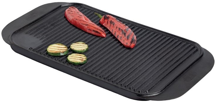  Vogue Reversible Cast Iron Double Griddle Pan 