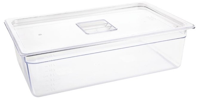  Vogue Polycarbonate 1/1 Gastronorm Container 150mm Clear 