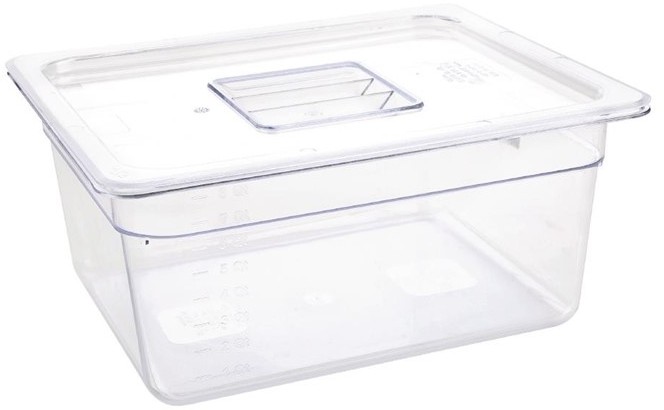  Vogue Polycarbonate 1/2 Gastronorm Container 150mm Clear 