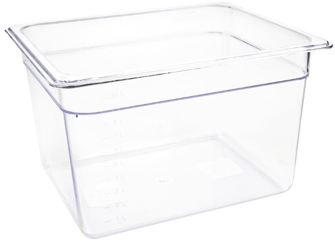  Vogue Polycarbonate 1/2 Gastronorm Container 200mm Clear 