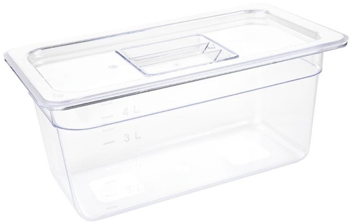  Vogue Polycarbonate 1/3 Gastronorm Container 150mm Clear 